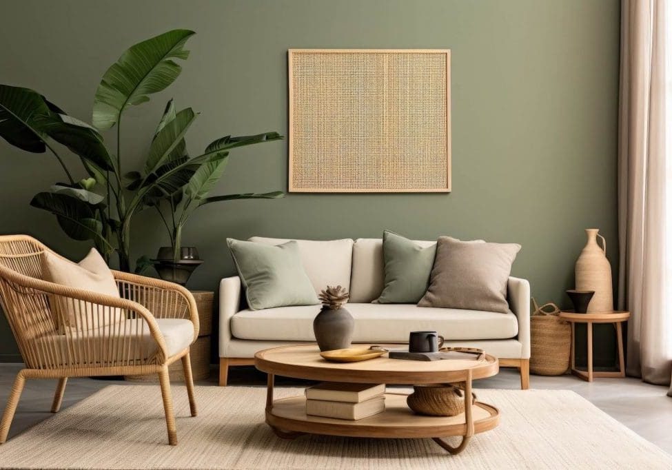 professionally painted living room with expert help in choosing a paint finish